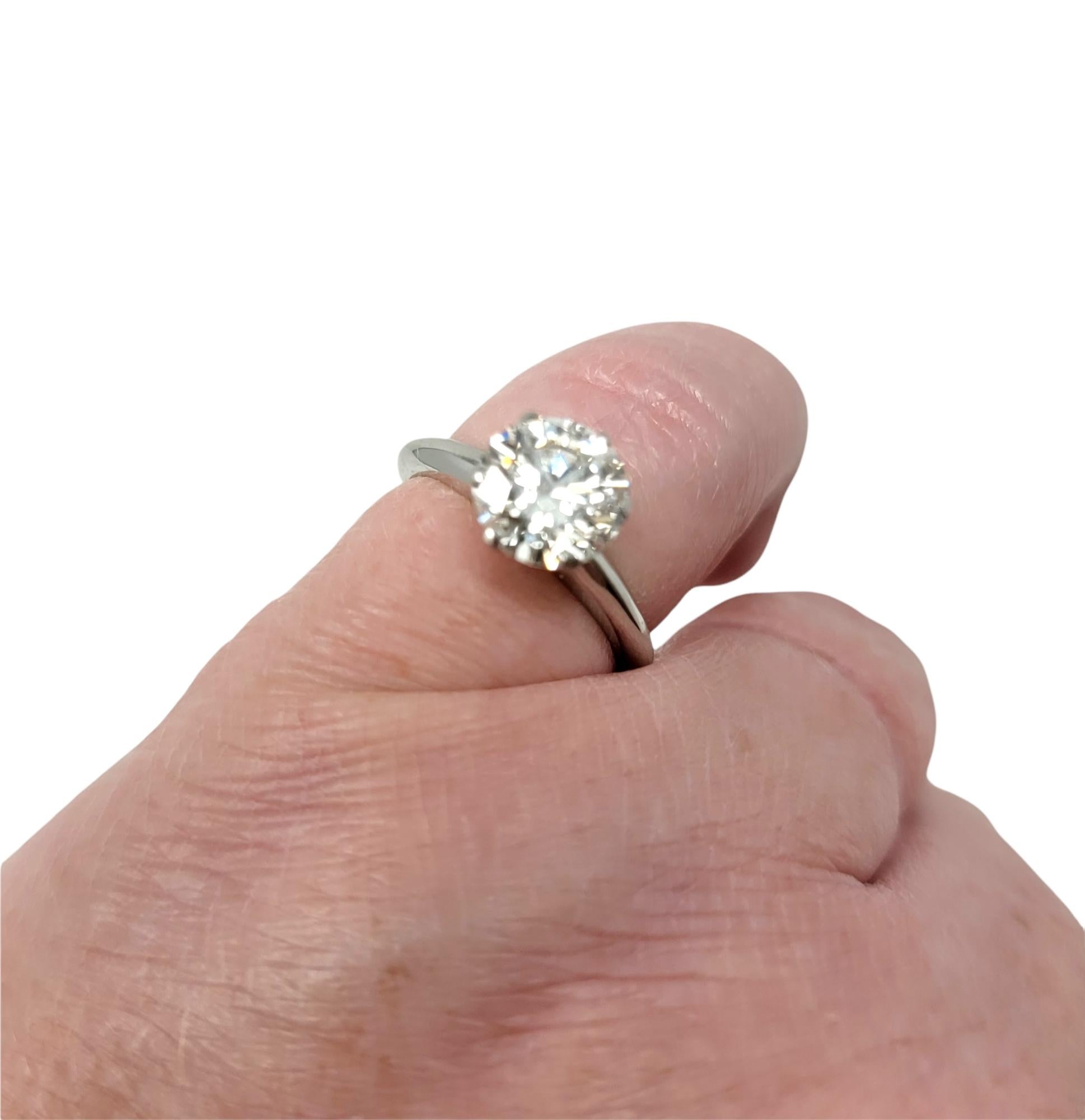 Tiffany & Co. Round Brilliant Solitaire Platinum Engagement Ring 1.61 Carat  1