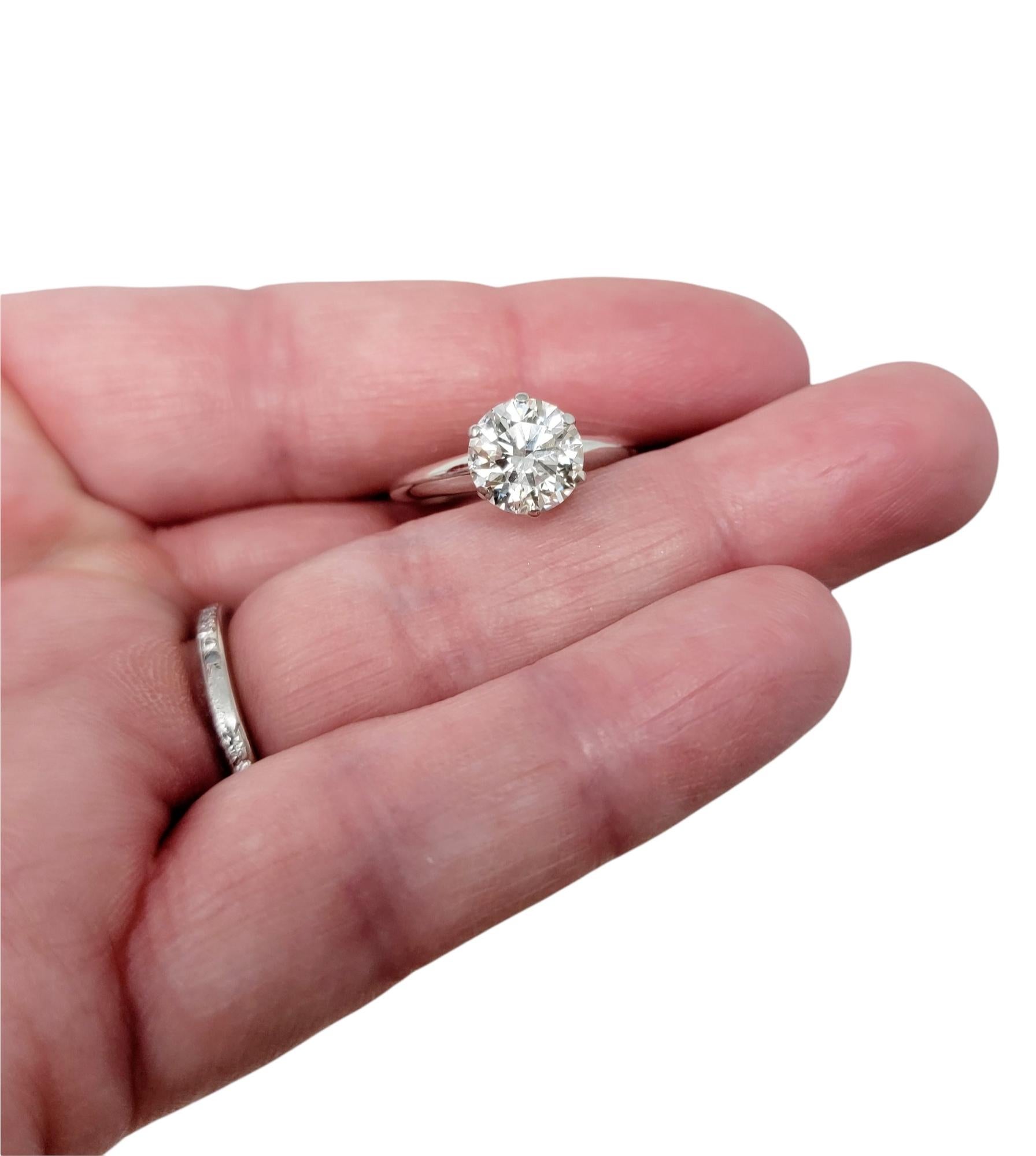 Tiffany & Co. Round Brilliant Solitaire Platinum Engagement Ring 1.61 Carat  3
