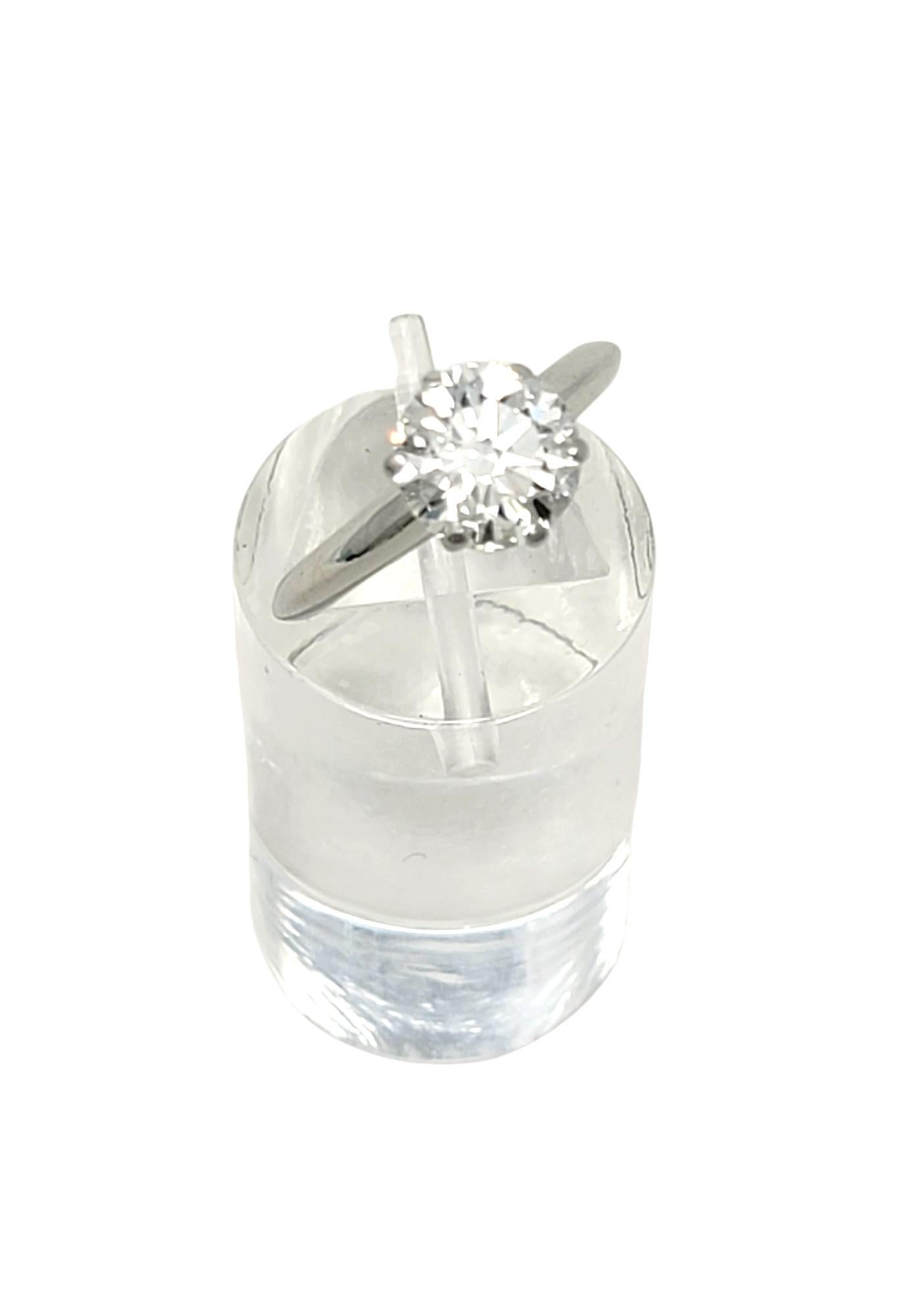 Tiffany & Co. Round Brilliant Solitaire Platinum Engagement Ring 1.61 Carat  In Excellent Condition In Scottsdale, AZ