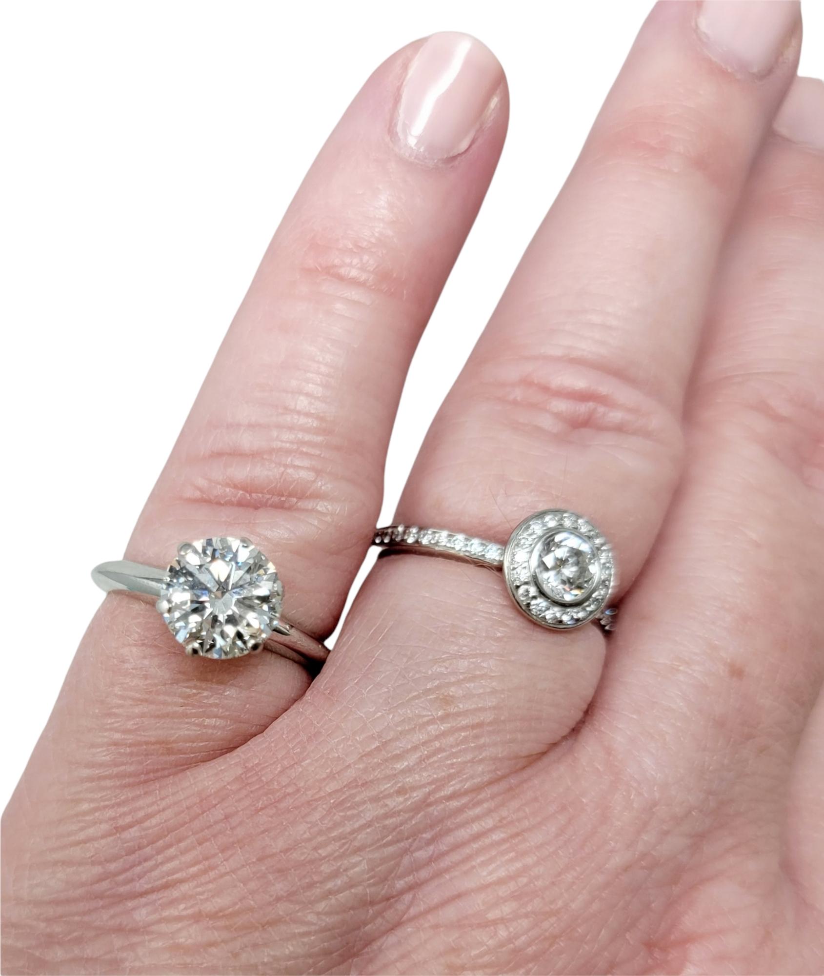 Women's Tiffany & Co. Round Brilliant Solitaire Platinum Engagement Ring 1.61 Carat 
