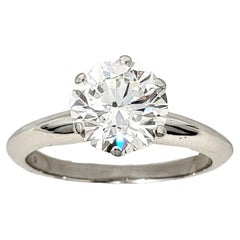 Tiffany & Co. Round Brilliant Solitaire Platinum Engagement Ring 1.61 Carat 