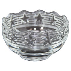 TIFFANY & Co Round Crystal Bowl with Stars