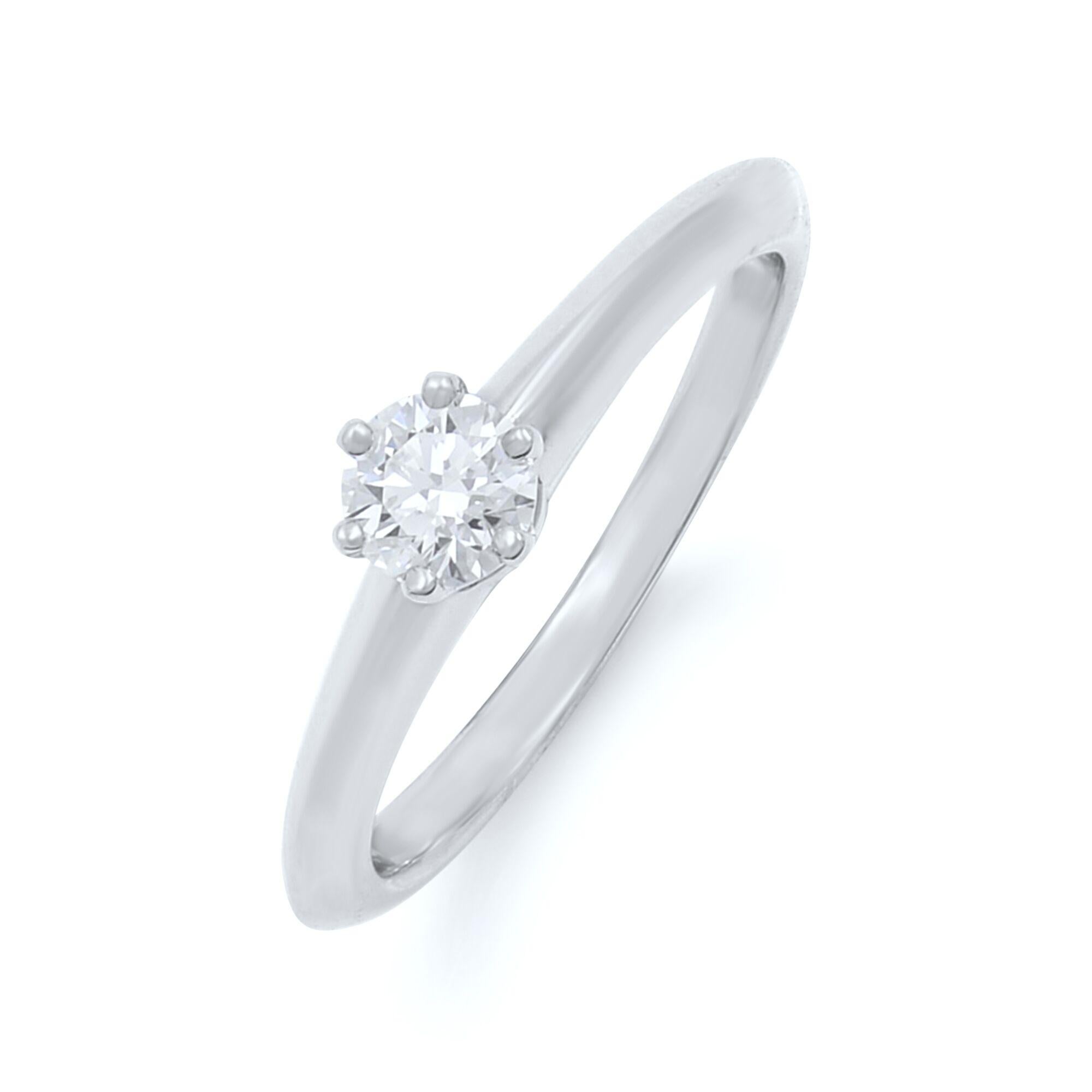 Tiffany & Co. Diamant-Verlobungsring mit Rundschliff 0,30 Karat (Moderne) im Angebot