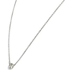 Tiffany & Co. Round Diamond 0.32Ctw Platinum Pendant Necklace