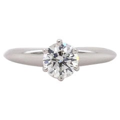 Tiffany & Co. Round Diamond 0.60 Carat I VVS1 Solitaire Platinum Engagement Ring