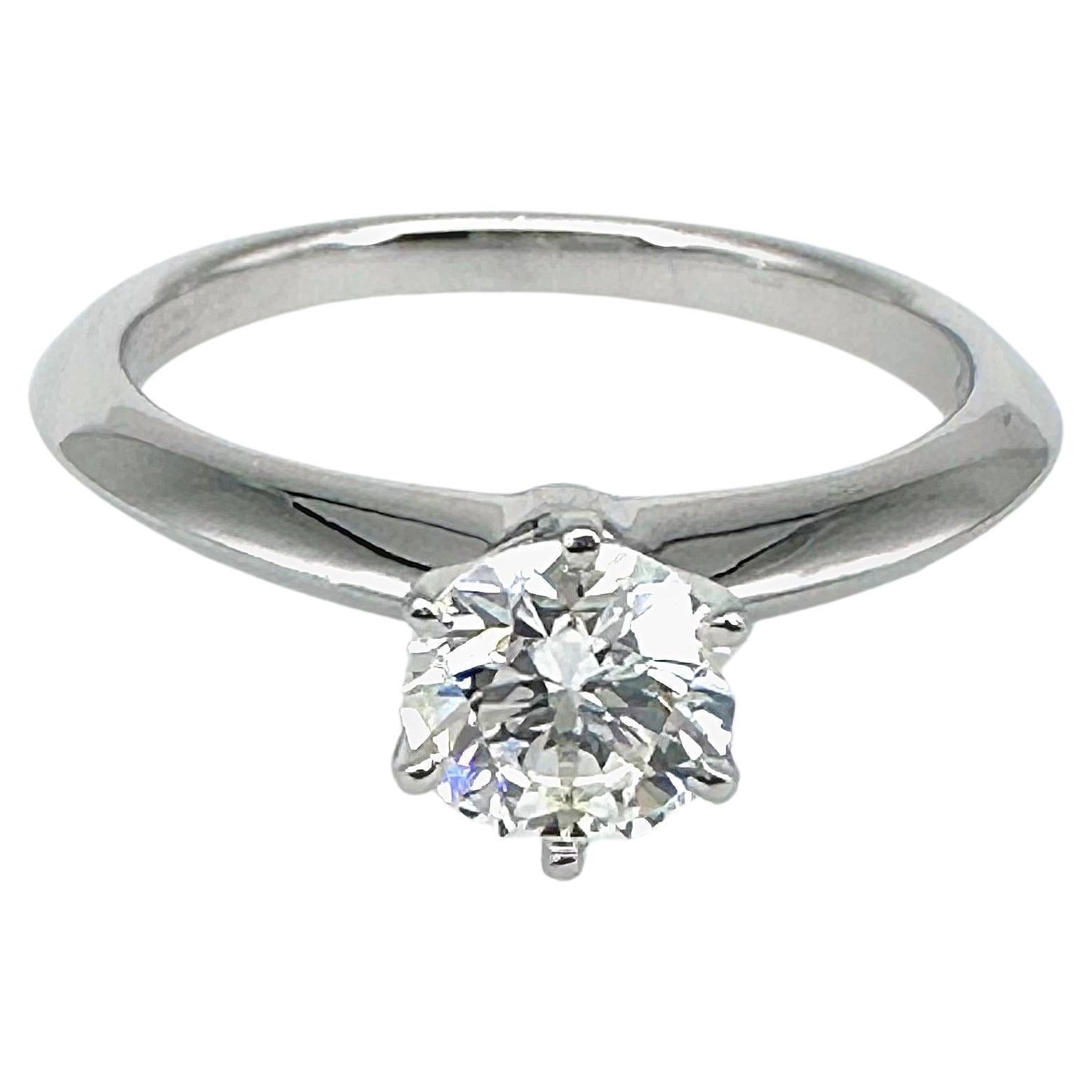 Tiffany & Co Round Diamond 0.61cts I VS1 Solitaire Platinum Engagement Ring