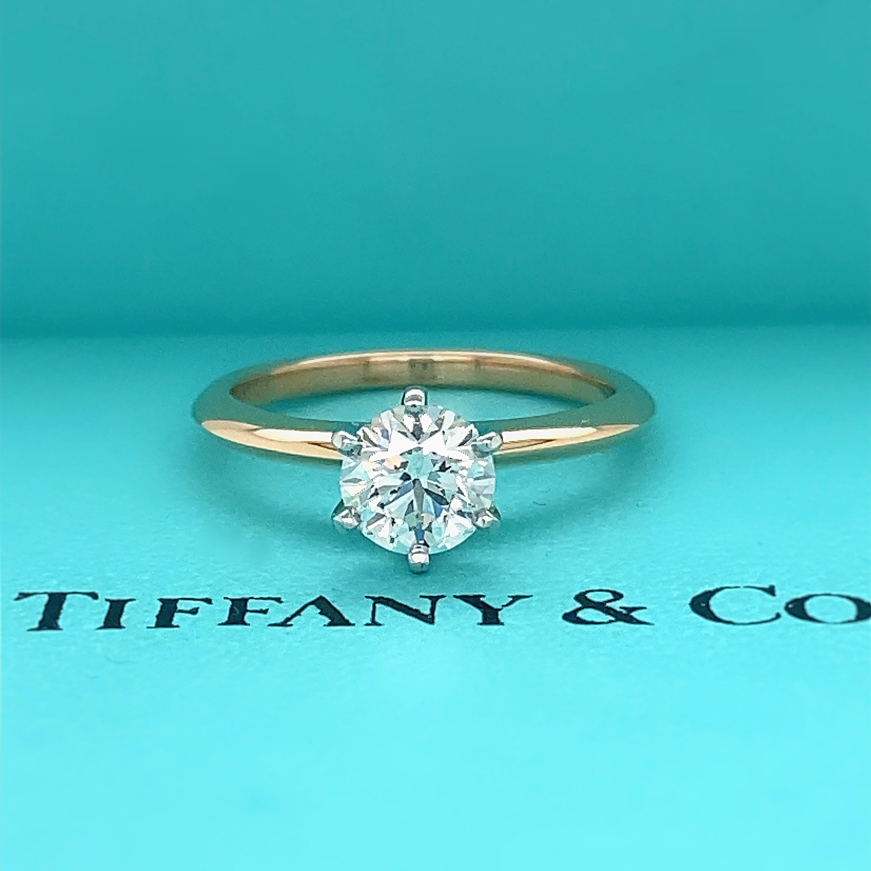 Tiffany & Co Round Diamond 0.84 Cts HVS1 18kt Rose Gold Classic Engagement Ring 4