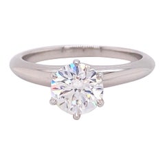 Tiffany & Co. Round Diamond 1.03 Carat G VS1 Solitaire Ring in Platinum