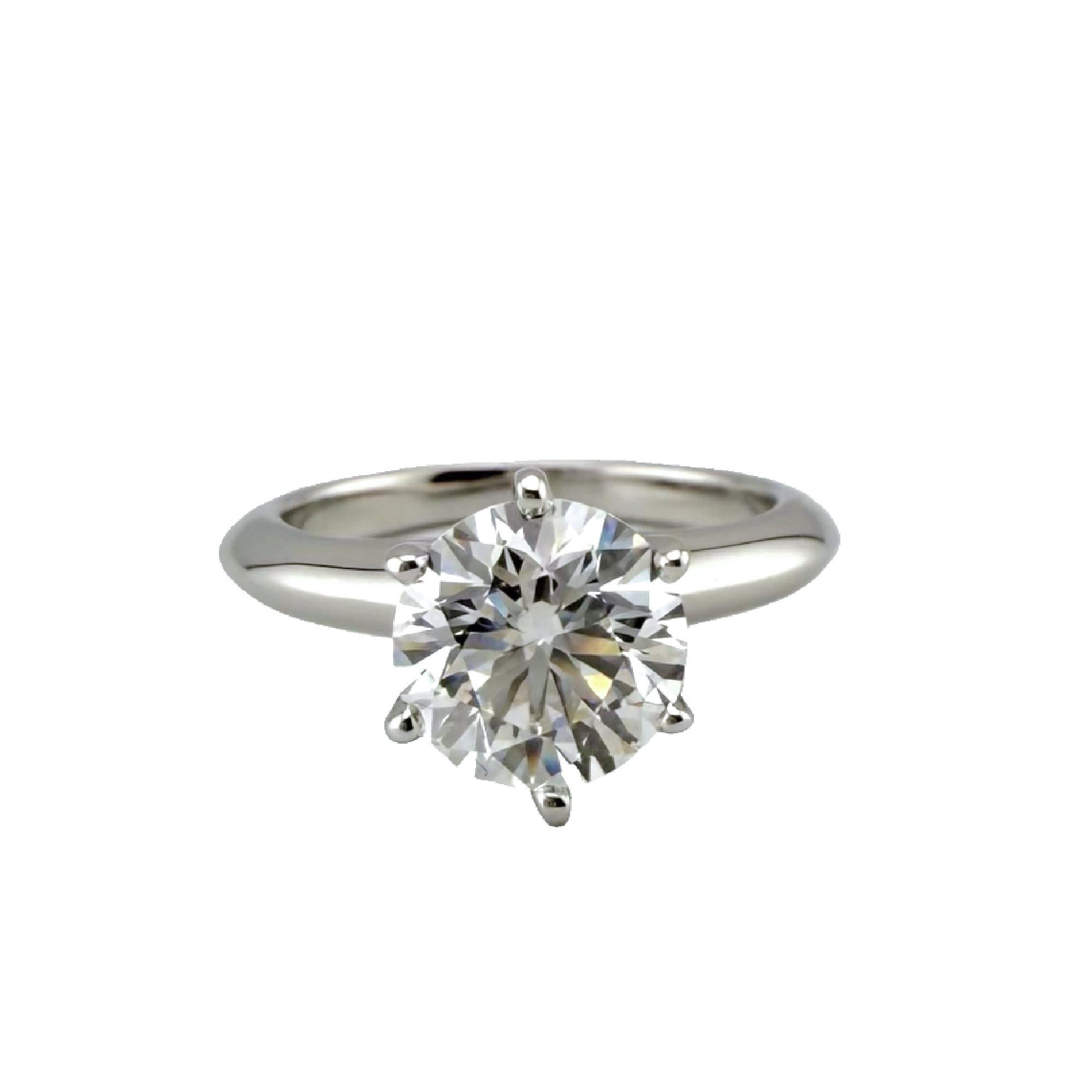 TIFFANY & CO, certificat de bague de fiançailles solitaire avec diamant rond 1,60 carat G VS2 en vente 5