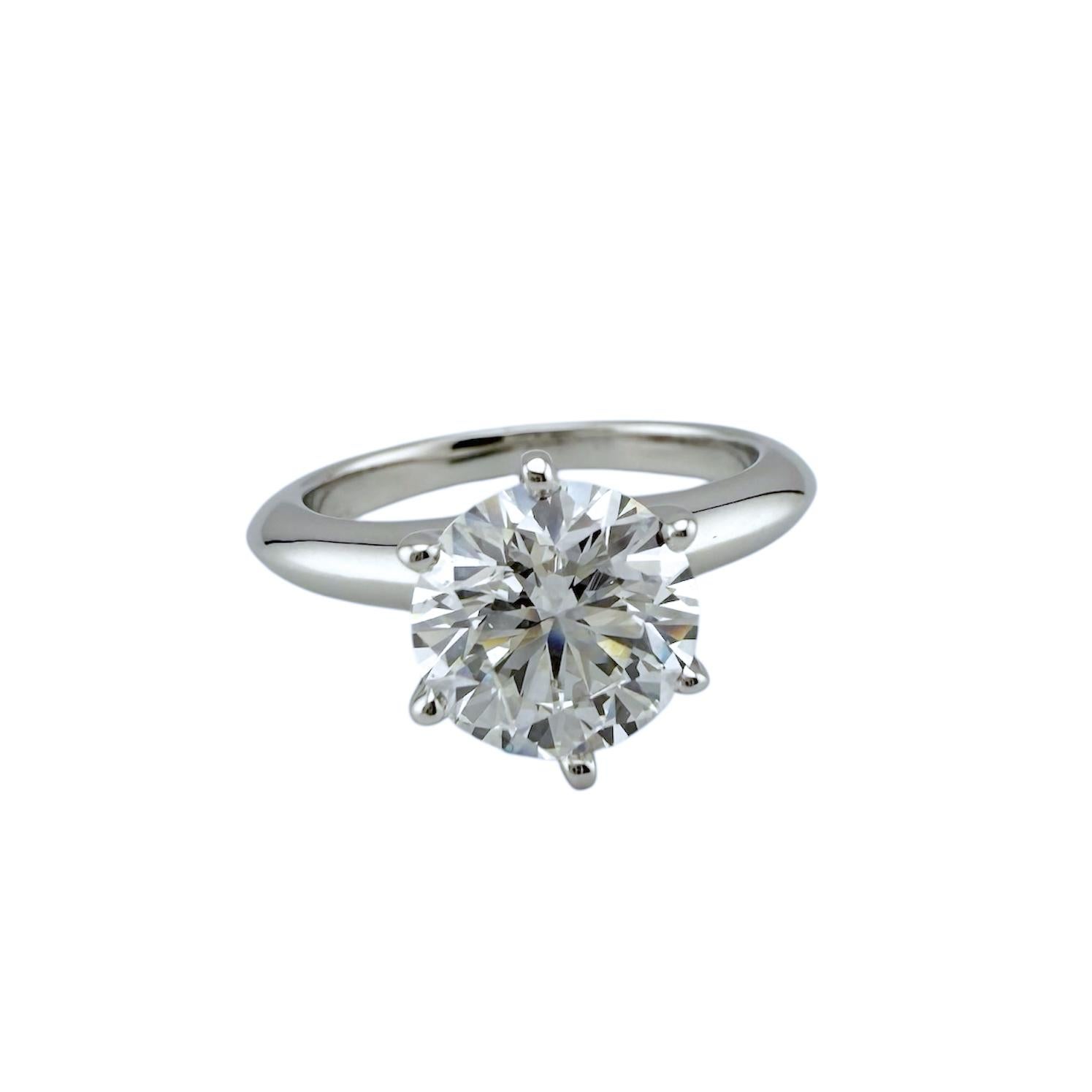 TIFFANY & CO, certificat de bague de fiançailles solitaire avec diamant rond 1,60 carat G VS2 en vente 15