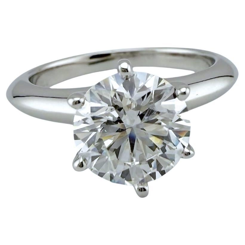 TIFFANY & CO Round Diamond 1.60 cts G VS2 Solitaire Engagement Ring Certificate
