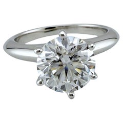 TIFFANY & CO Round Diamond 1.60 cts G VS2 Solitaire Engagement Ring Certificate