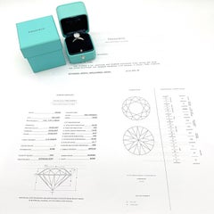 Tiffany & Co Platinum Diamond Engagement Ring Round 3.14 ct I VVS1 Solitaire