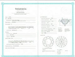 Tiffany & Co. Round Diamond Engagement Ring 1.23 Carat GVS2 Platinum