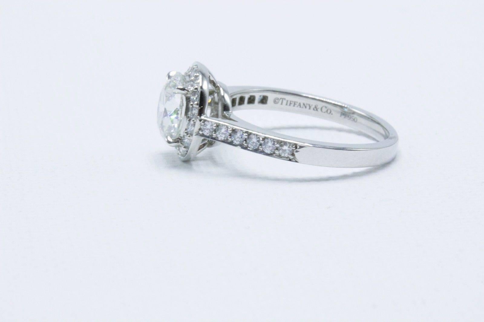 Tiffany & Co. Round Diamond Engagement Ring 1.51 Carat G VS2 in Platinum 1