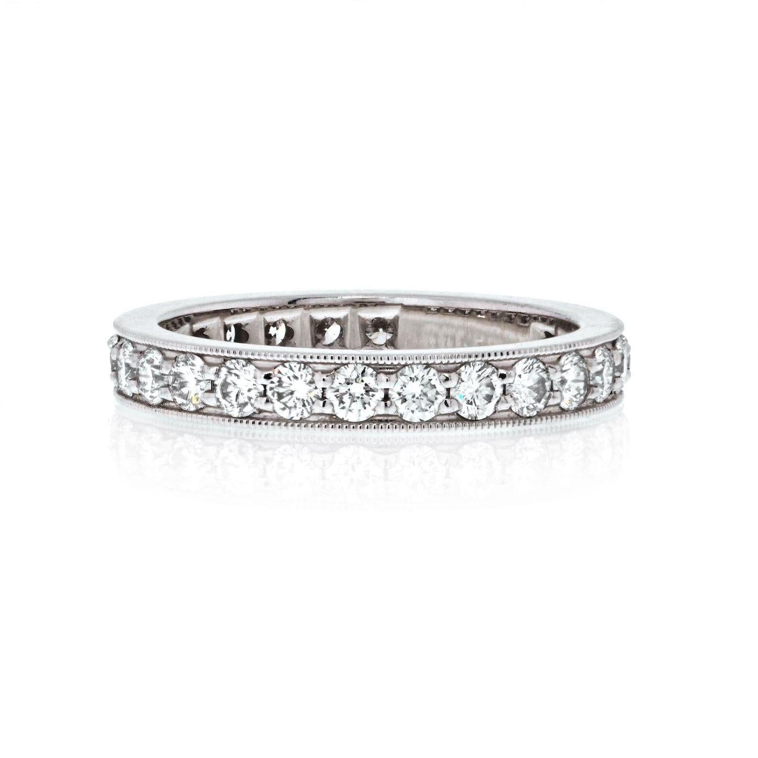 Modern Tiffany & Co. Round Diamond Eternity Legacy Collection Ring