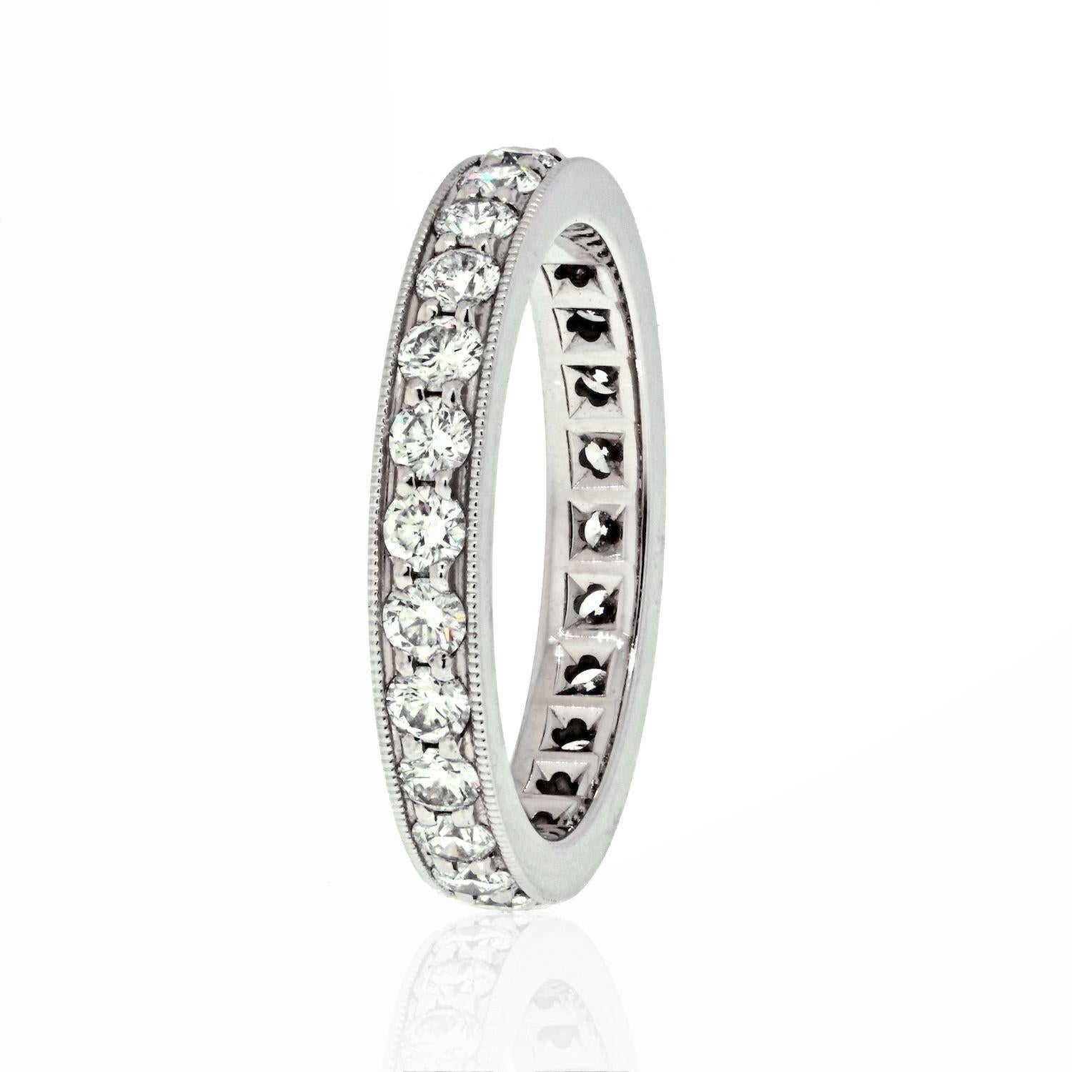 Round Cut Tiffany & Co. Round Diamond Eternity Legacy Collection Ring