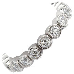 Tiffany & Co. Round Diamond in Platinum Jazz Flexible Eternity Band 1.80 Carat