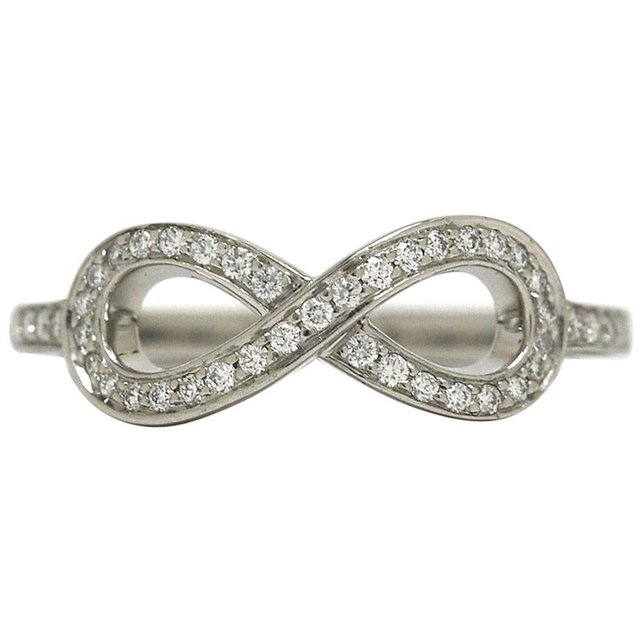 Tiffany & Co. Round Diamond Infinity Ring Platinum Band
