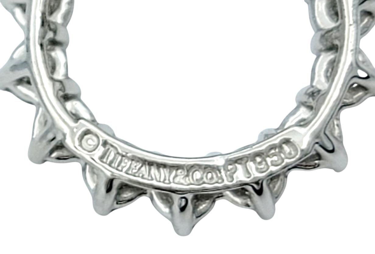 De las mujeres Tiffany & Co. Pendientes Gota Círculo Abierto Diamante Redondo en Platino Pulido en venta