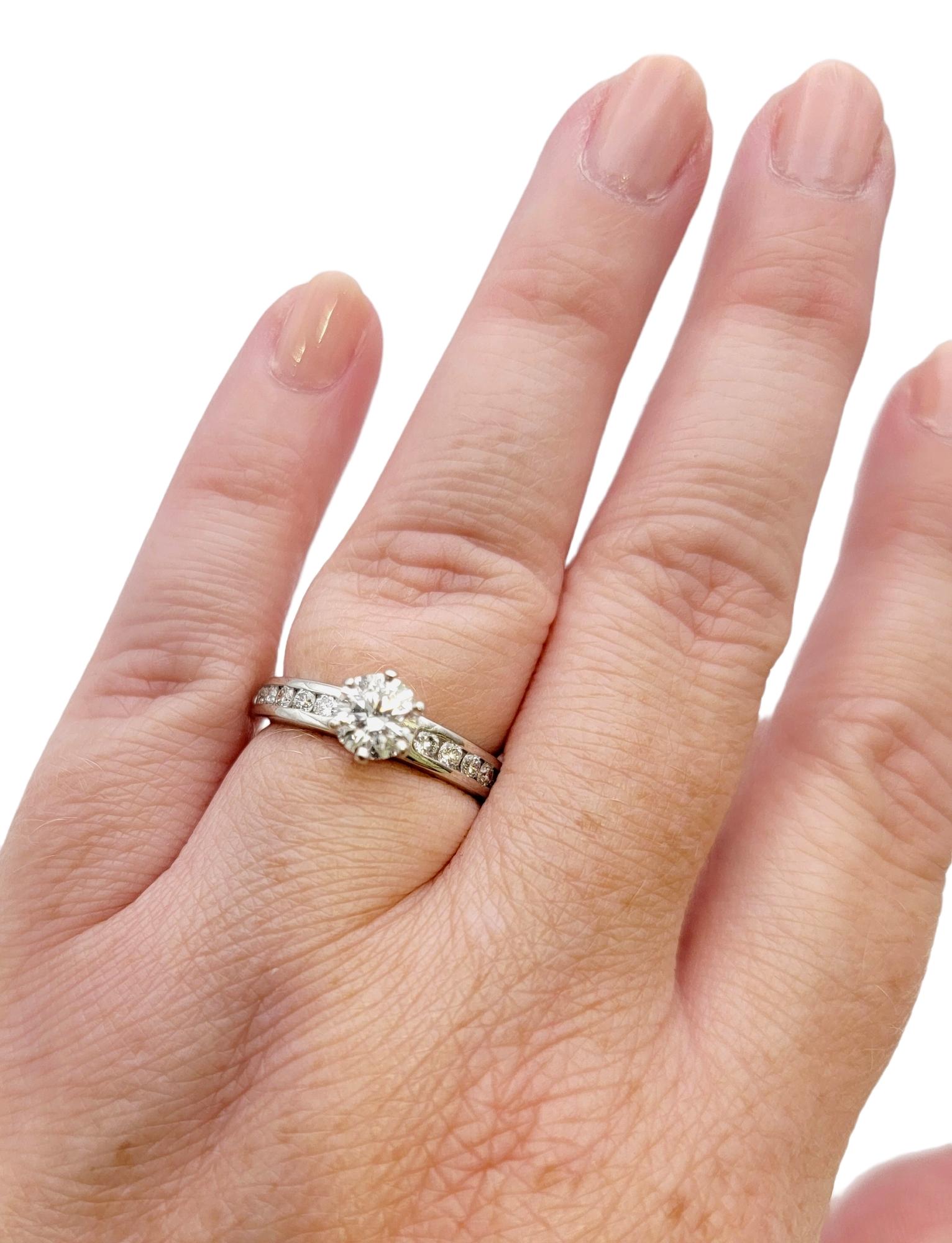 Tiffany & Co. Round Diamond Solitaire Platinum Engagement Ring .73 Center G VVS2 5