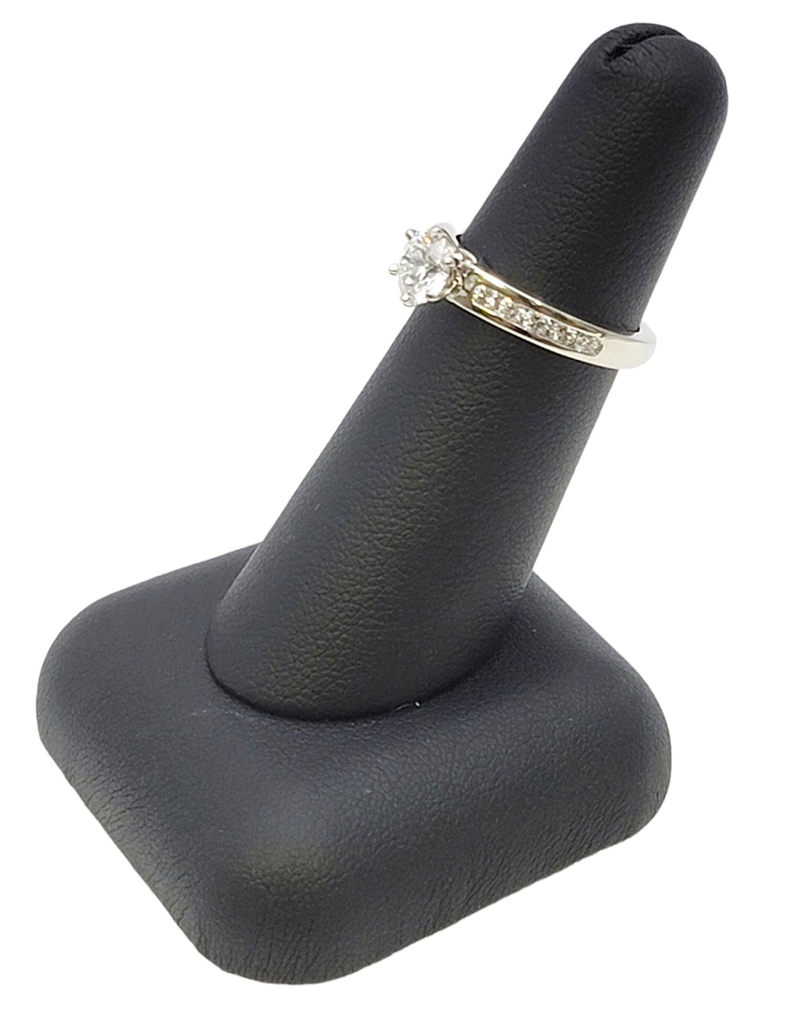 Tiffany & Co. Round Diamond Solitaire Platinum Engagement Ring .73 Center G VVS2 7