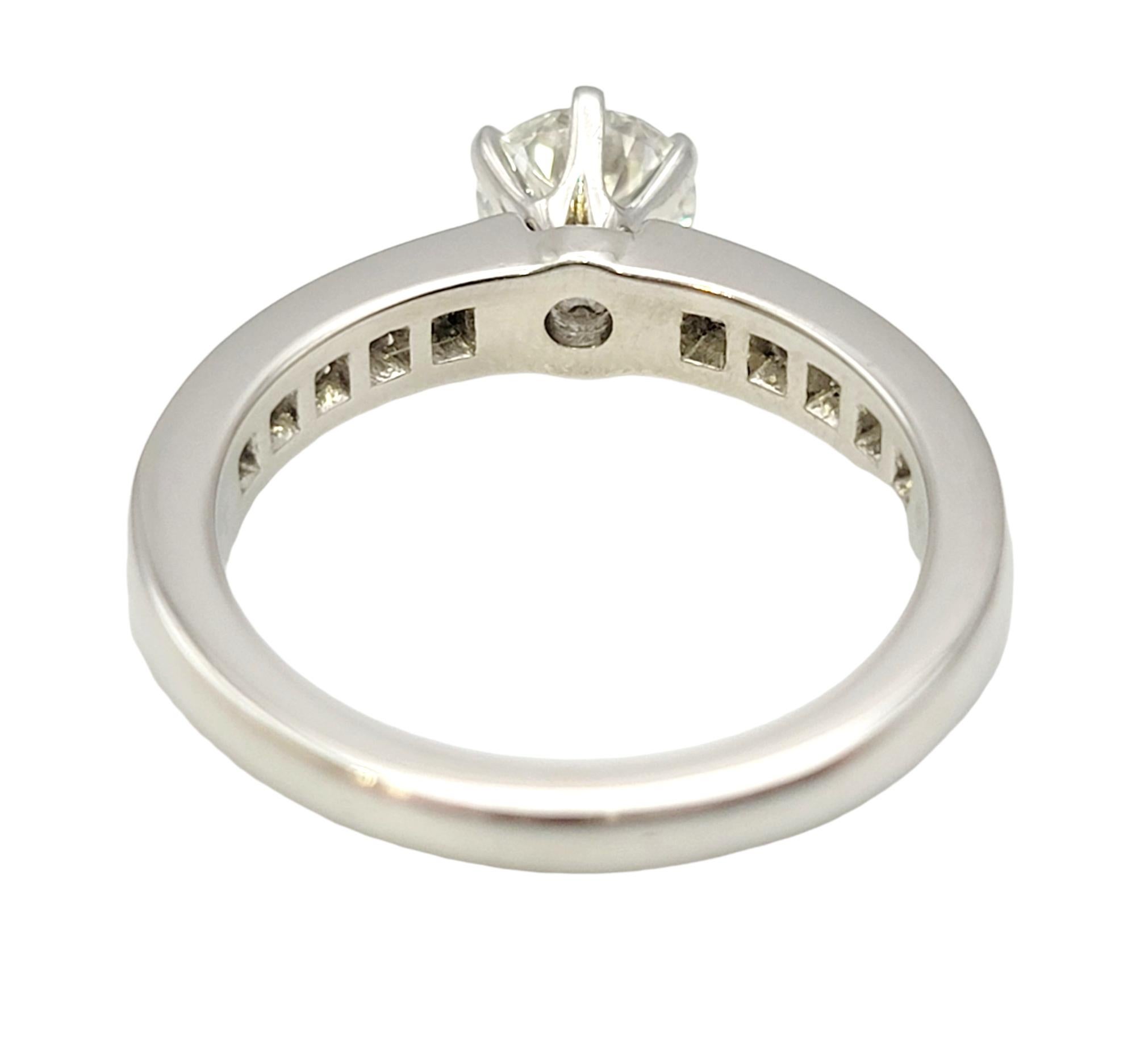 Women's Tiffany & Co. Round Diamond Solitaire Platinum Engagement Ring .73 Center G VVS2