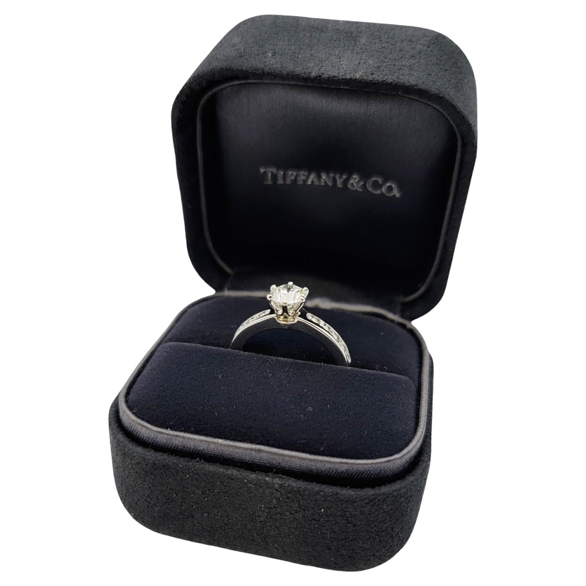 Tiffany & Co. Round Diamond Solitaire Platinum Engagement Ring .73 Center G VVS2 3