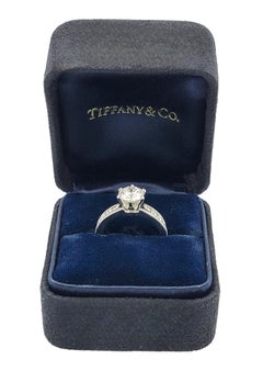 Tiffany & Co. Round Diamond Solitaire Platinum Engagement Ring E/VVS2, With Box