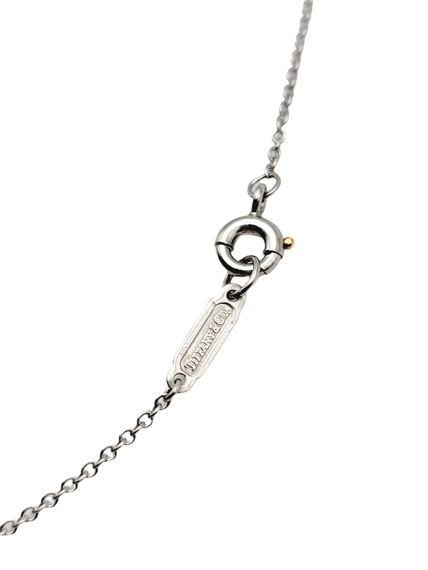 Contemporary Tiffany & Co. Round Diamond Solitaire Platinum Necklace .38 Carat D / VS2