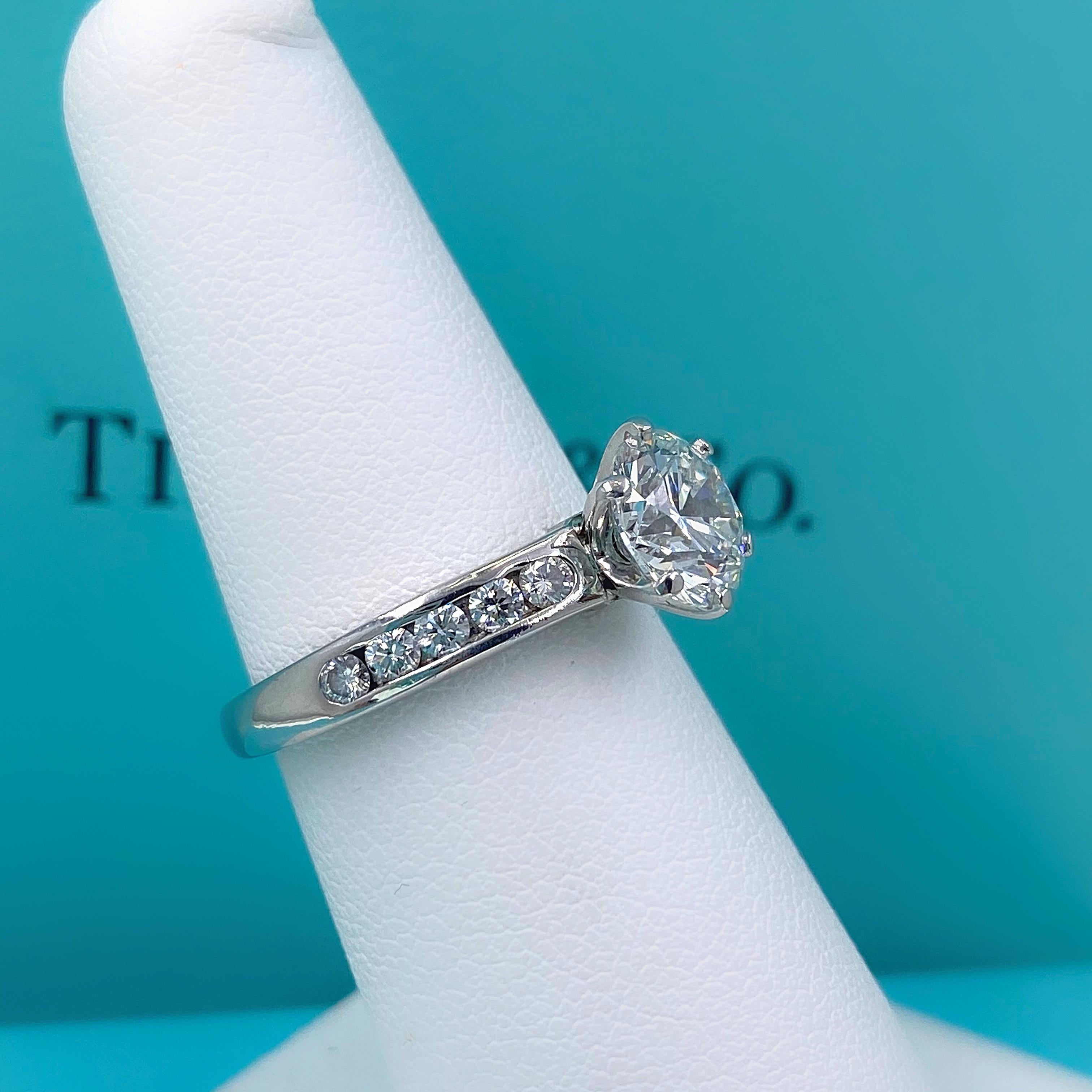 Tiffany & Co. Round G VS2 1.91 Carat Channel Set Diamond Band Ring Plat For Sale 3