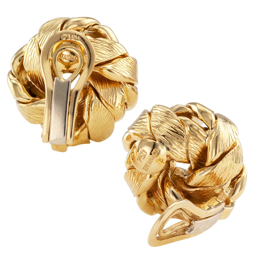 Women's Tiffany & Co. Round Gold Knot Ear Clips