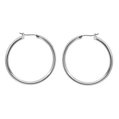 Tiffany & Co. Round Hoop Earrings 925 Sterling Silver
