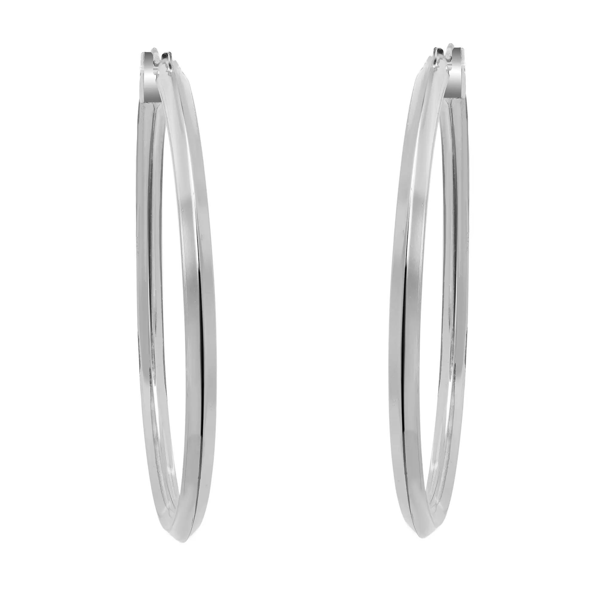 Tiffany & Co. Orecchini a cerchio tondi in argento 925 in vendita