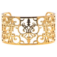 Tiffany & Co. Bangle aperto in metallo con lavorazione a rubino 43,3 grammi
