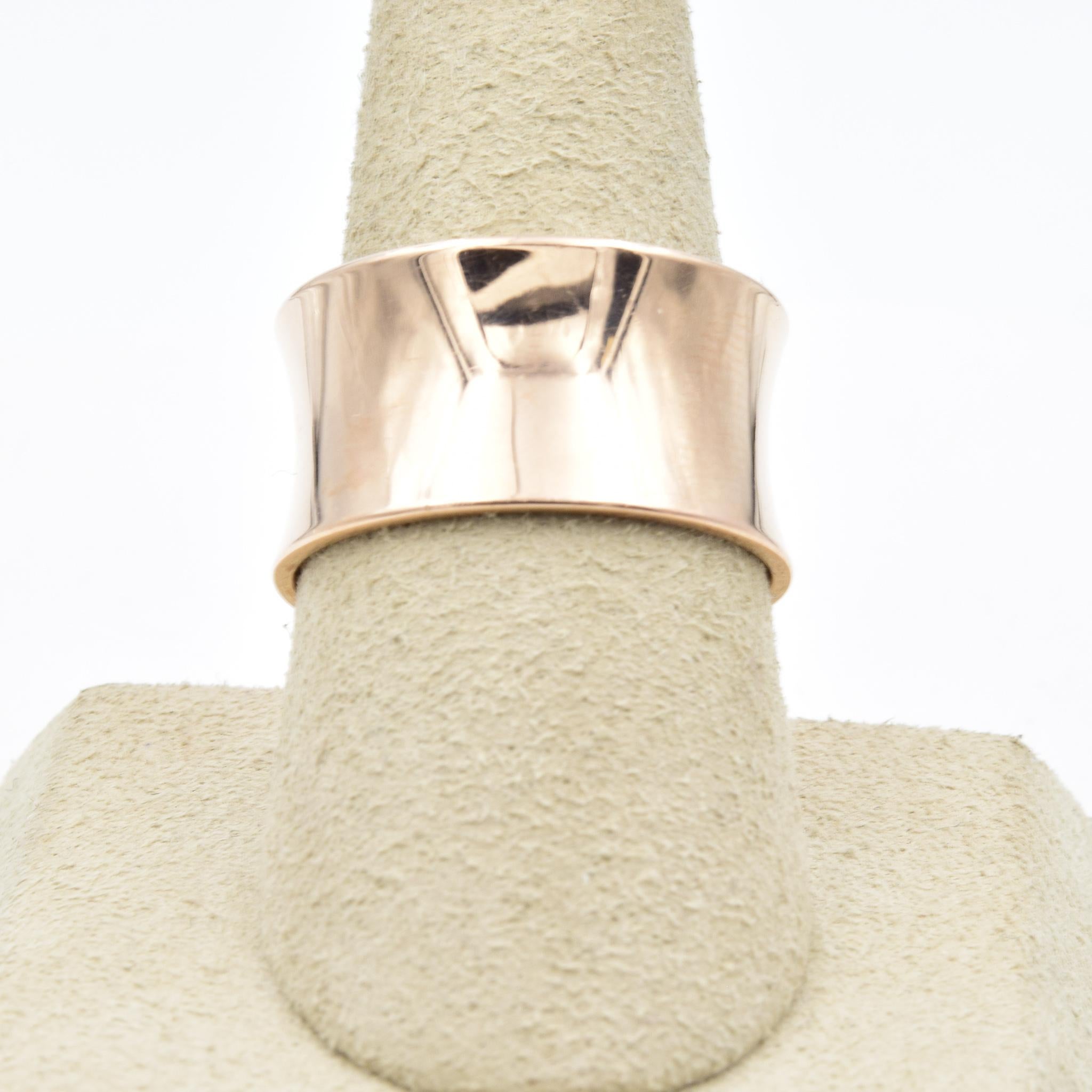 Tiffany & Co. Rubedo Wide Copper Ring In Good Condition In Carmel, IN