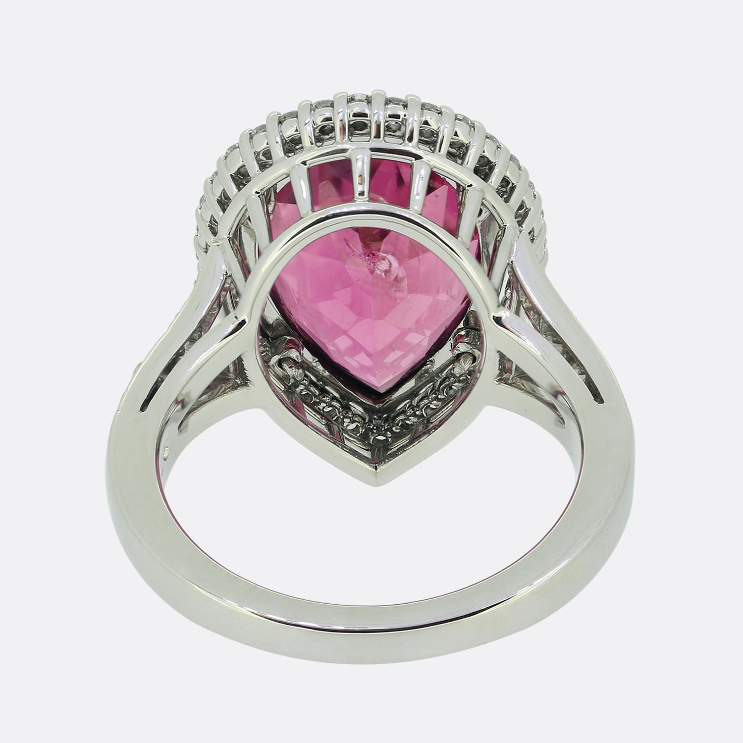 Tiffany & Co. Anello con rubellite e diamanti In condizioni buone in vendita a London, GB