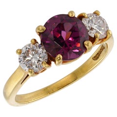 TIFFANY & CO. Rubellite Diamond Yellow Gold Ring