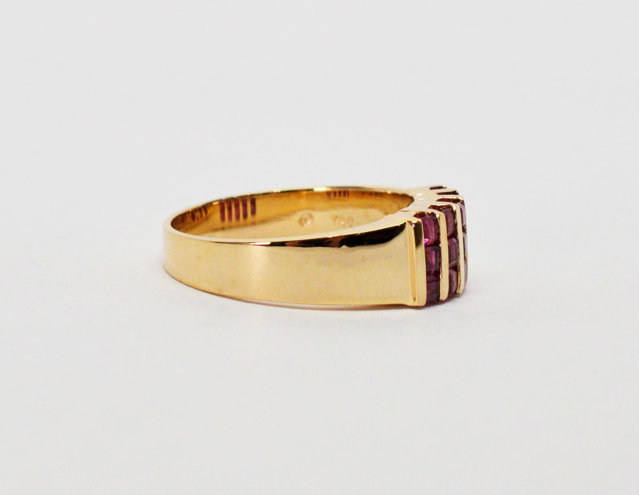 Tiffany & Co. Ruby 14 Karat Yellow Gold Ring 2