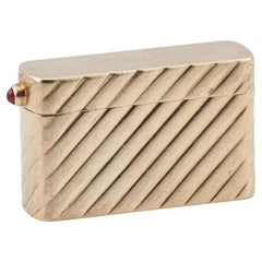Tiffany & Co. Rubin 14k Gelbgold Pillenbox Etui