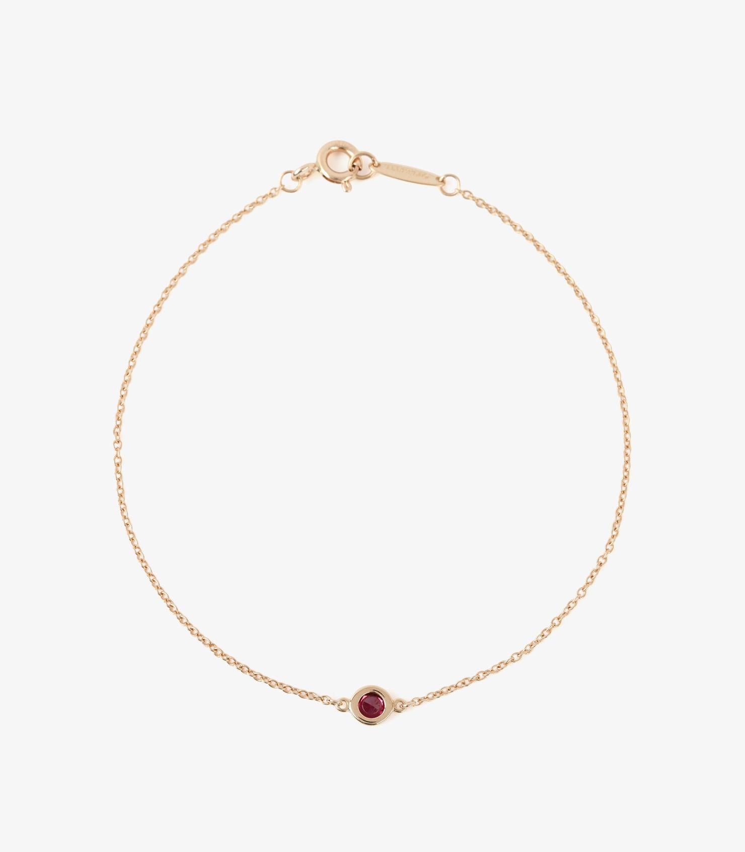 Tiffany & Co. Bracelet en or jaune 18ct Ruby Colour by the Yard Excellent état - En vente à Bishop's Stortford, Hertfordshire