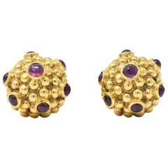 Tiffany & Co. Ruby and 18 Karat Gold Cufflinks