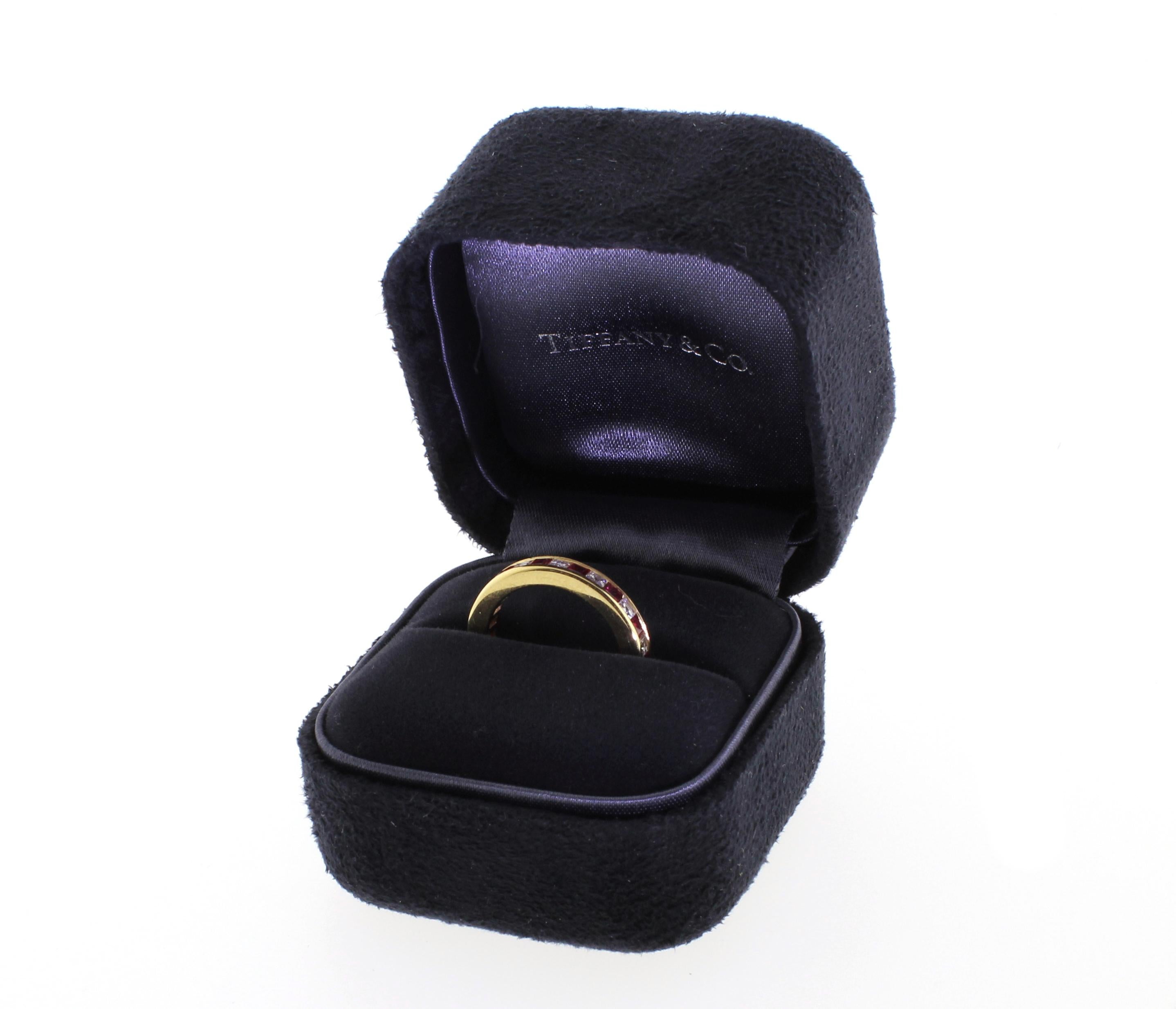Women's or Men's Tiffany & Co. Ruby and Diamond Band Ring