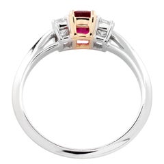 Tiffany & Co. Ruby and Diamond Three-Stone Engagement ring