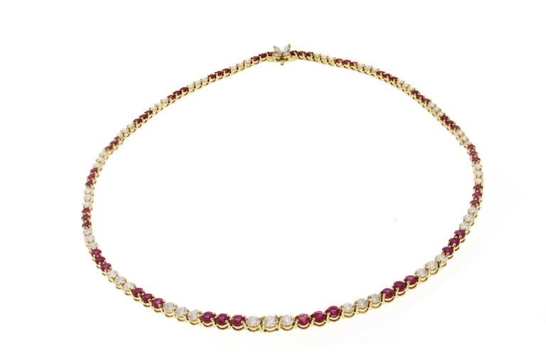 Tiffany and Co. Ruby and Diamond Victoria Necklace at 1stDibs | diamond