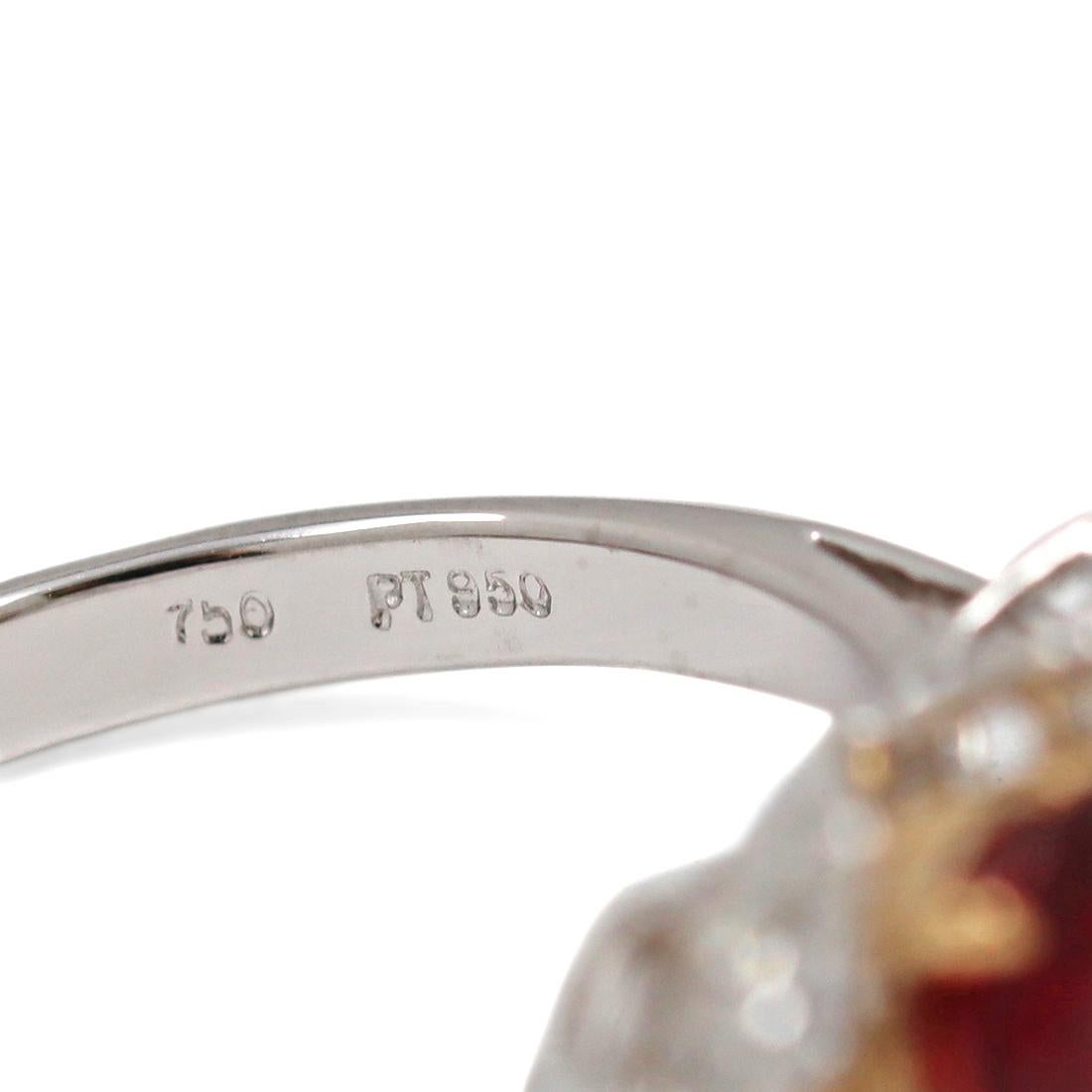 Brilliant Cut Tiffany & Co. Ruby and Diamond Victoria Ring