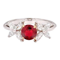 Tiffany & Co. viktorianischer Ring mit Rubin und Diamant