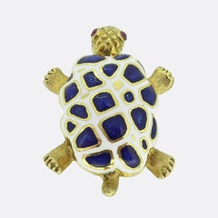 Tiffany & Co. Ruby and Enamel Tortoise Brooch