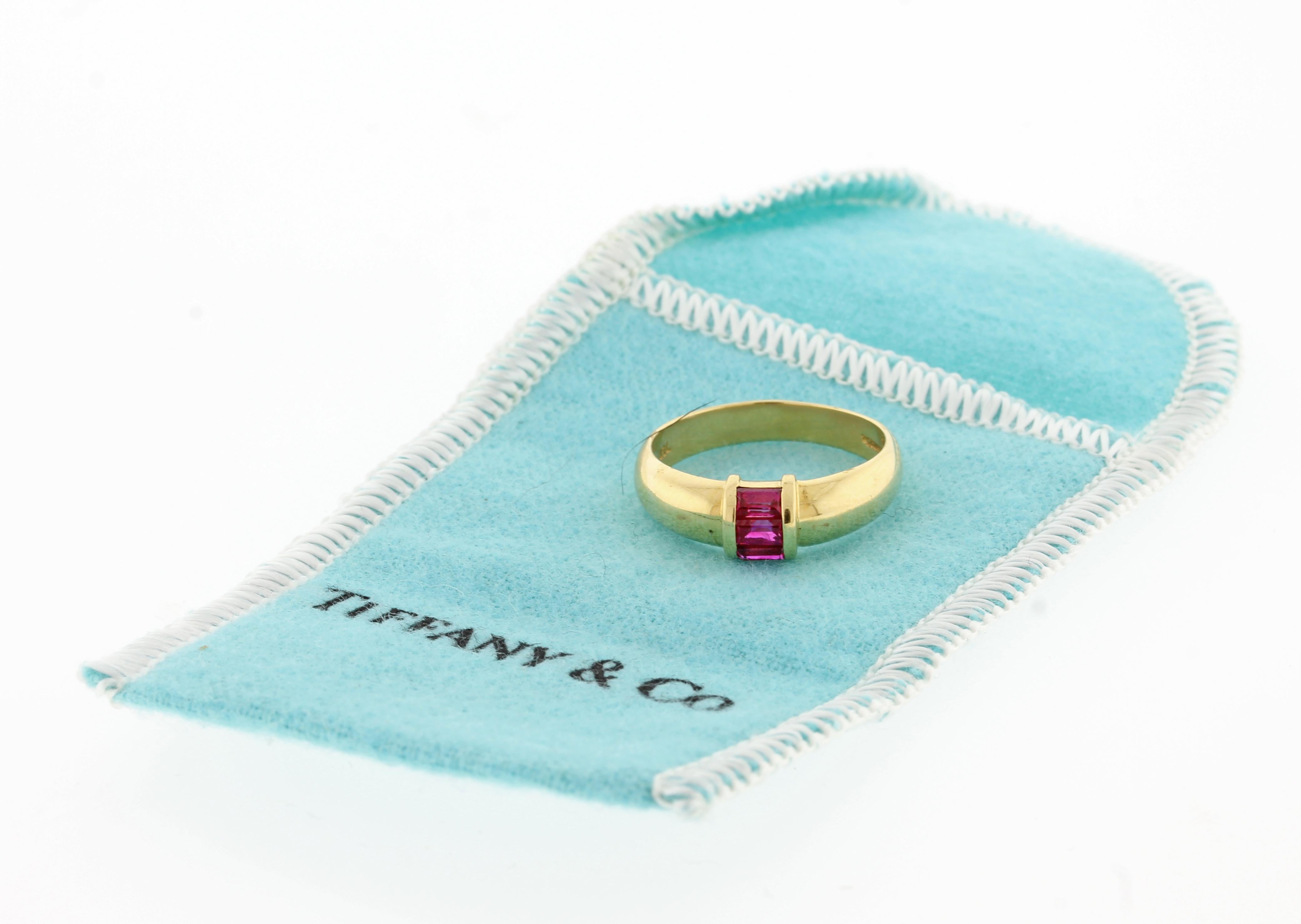 Baguette Cut Tiffany & Co. Ruby Baguette Band Ring