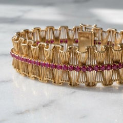 Tiffany & Co. Ruby Bow Rubies Motif Bracelet
